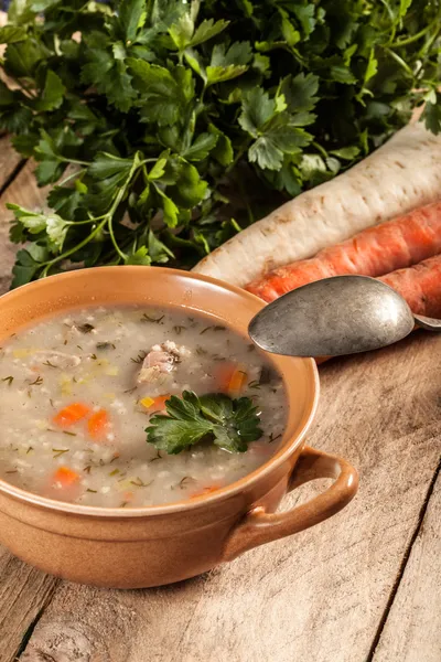 Supă cu hrișcă și legume . — Fotografie, imagine de stoc