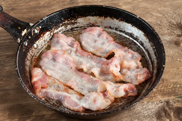 Stekt bacon. — Stockfoto