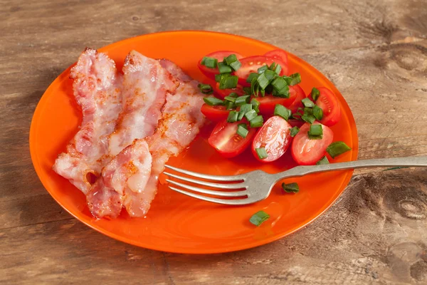 Fried the bacon. — Stock Photo, Image