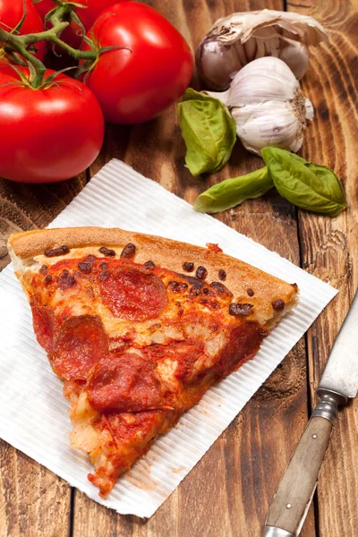 One slice of pizza. — Stock Photo, Image