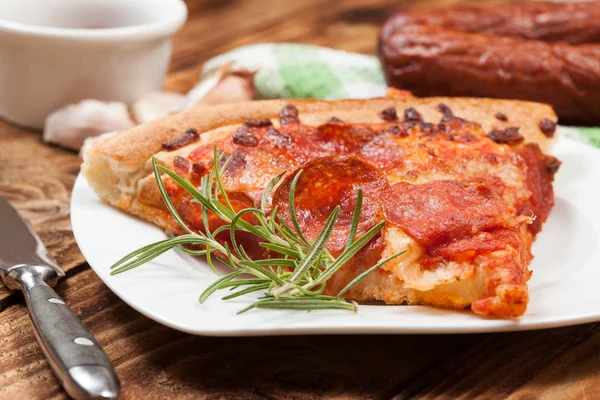 One slice of pizza. — Stock Photo, Image