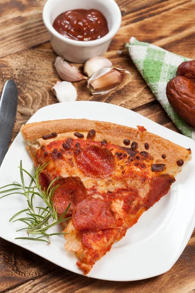 One slice of pizza. — Stock Photo, Image