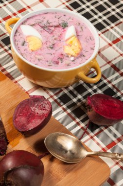 Pancar çorbası soğuk.