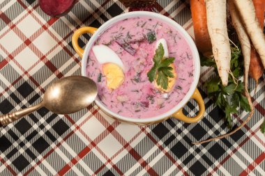 Pancar çorbası soğuk.