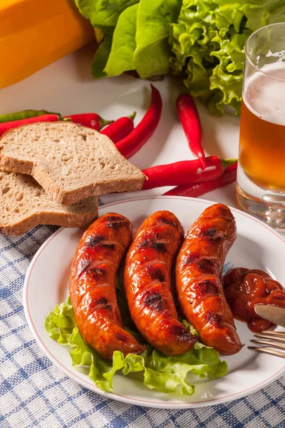 Grilled sausage. — Stock Photo, Image