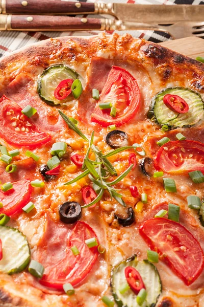 Homemade pizza. — Stock Photo, Image