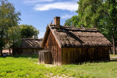 LUBLİN, POLAND - 31 AĞUSTOS 2020: Lublin Açık Hava Köyü Müzesi.