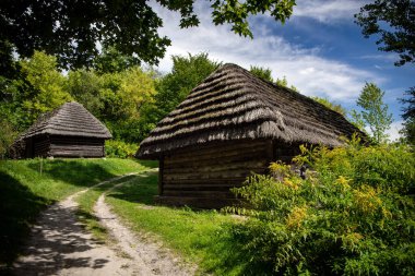LUBLİN, POLAND - 31 AĞUSTOS 2020: Lublin Açık Hava Köyü Müzesi.