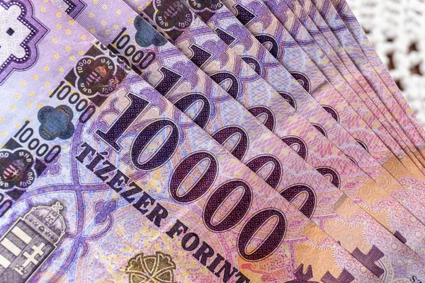 Katowice Polonia Junio 2022 Moneda Nacional Hungría Billete Forint 10000 — Foto de Stock