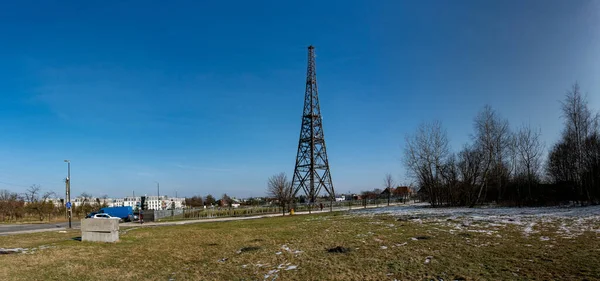 Gliwice Poland 2021年2月21日ポーランドにおける第二次世界大戦勃発のシンボルの一つである旧木造ラジオ塔 — ストック写真