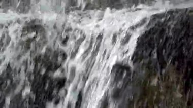 Artificial waterfall in city park
