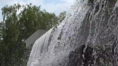 Artificial waterfall in city park
