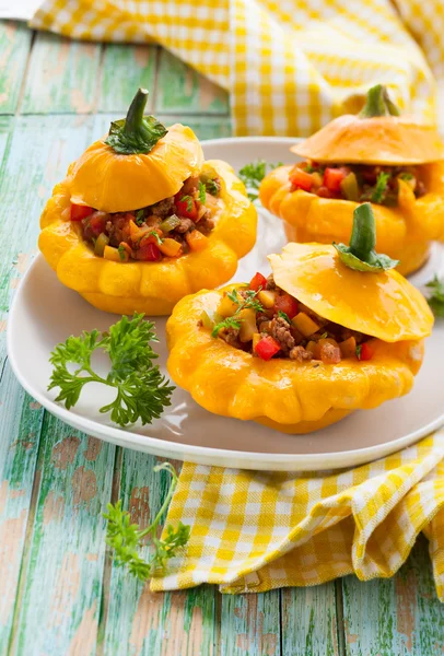 Calabaza pattypan relleno — Foto de Stock