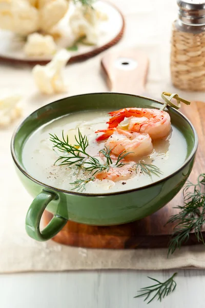 Sopa de crema de coliflor —  Fotos de Stock