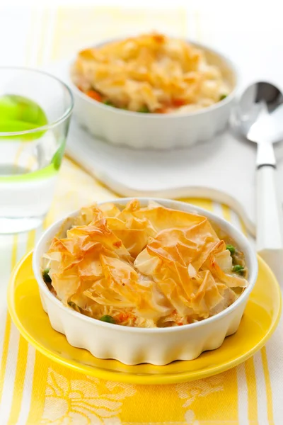 Pollo y pastel de verduras — Foto de Stock