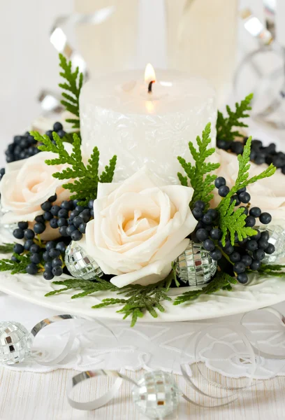 Decoração de mesa de Natal — Fotografia de Stock