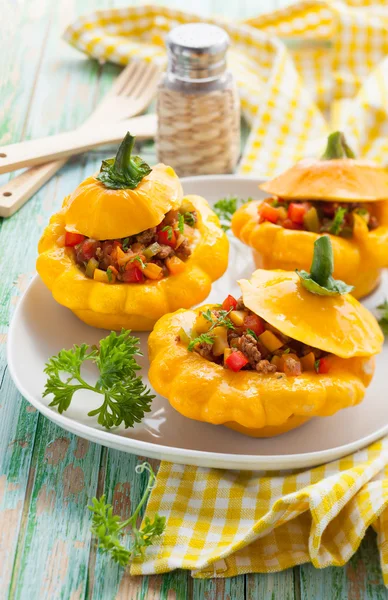 Stuffed pattypan squash — Stock Photo, Image