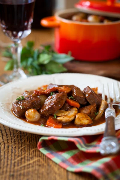 Boeuf Bourguignon — Stock fotografie