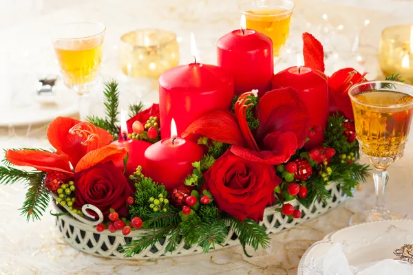Festive Christmas table — Stock Photo, Image