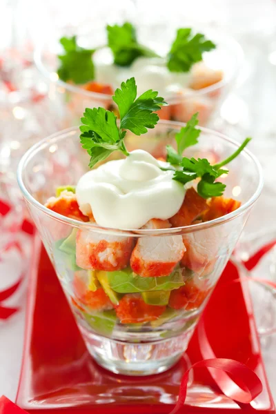 Ensalada de cangrejo con aguacate —  Fotos de Stock