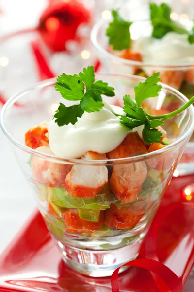 Crab salad with avocado — Stock Photo, Image