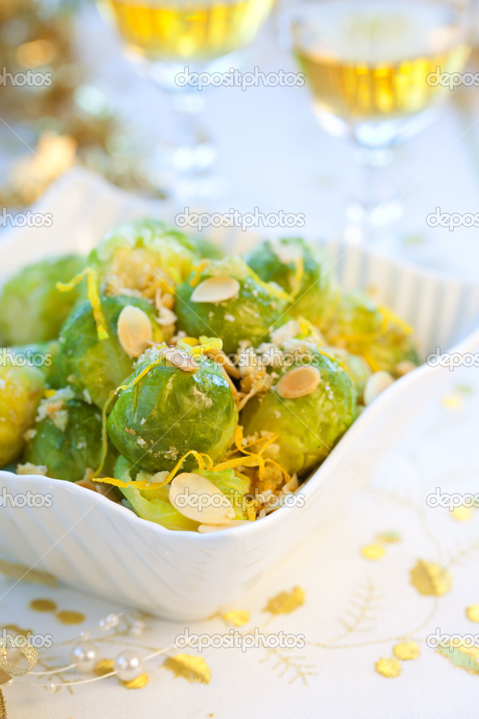 Crisp-topped brussels sprouts