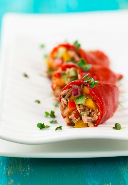 Pimientos rojos rellenos —  Fotos de Stock