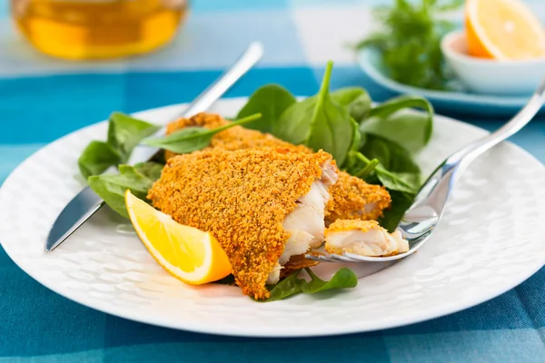 Breaded fish — Stock Photo, Image