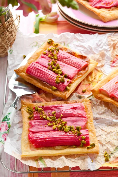 Torta de ruibarbo — Fotografia de Stock