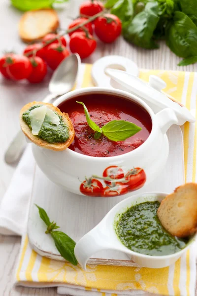 Sopa de tomate — Fotografia de Stock