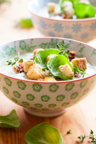 Creme de sopa de broto de brussel — Fotografia de Stock