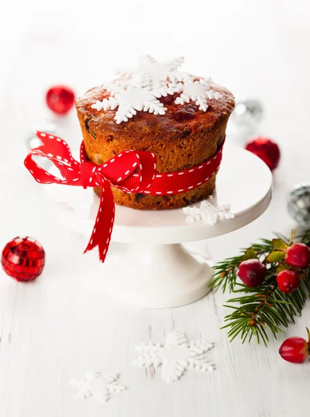 Pastel de frutas de Navidad —  Fotos de Stock