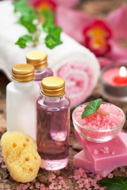 vücut bakım ürünleri veya spa natürmort