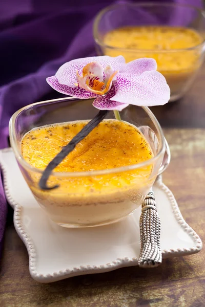 Flan de vainilla — Foto de Stock