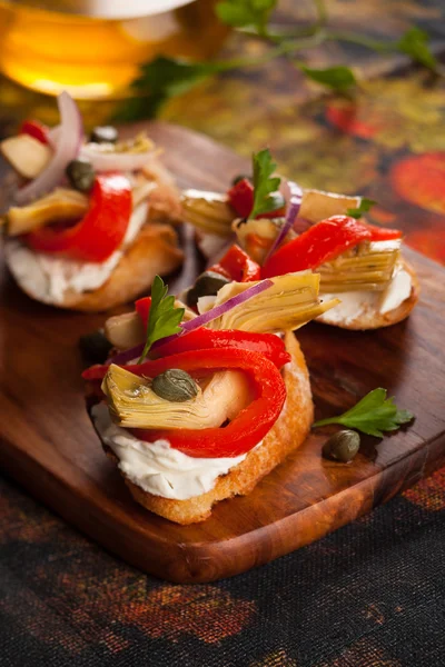 Artichoke Toasts — Stock Photo, Image