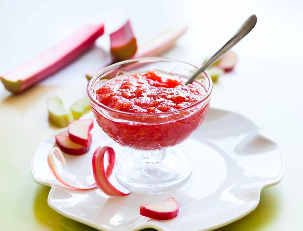 Rhabarbermarmelade — Stockfoto