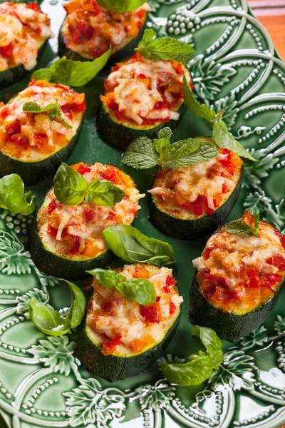 Zucchine, Pepe e Pomodoro gratinato — Foto Stock