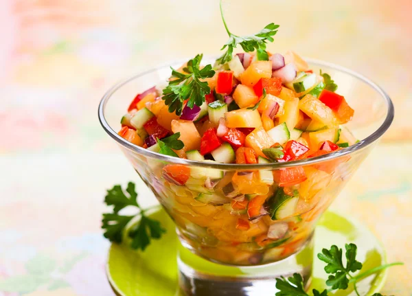 Salsa con melone — Foto Stock