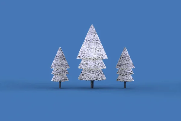 Collection Christmas Decoration Trees — Stockfoto