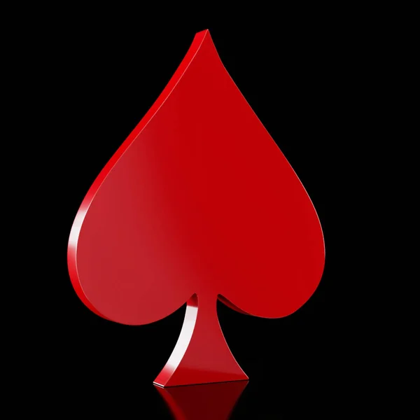 Ace Spades Rendeing Poker — 图库照片