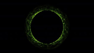 Black hole Circle with particles.