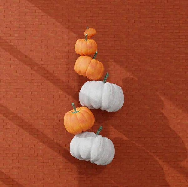 Background Banner Wallpaper Design Pumpkin Halloween Background Rendering — Fotografia de Stock