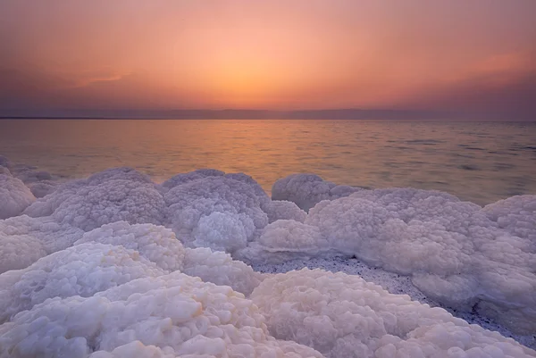 Scenario del tramonto al Mar Morto, Giordania — Foto Stock