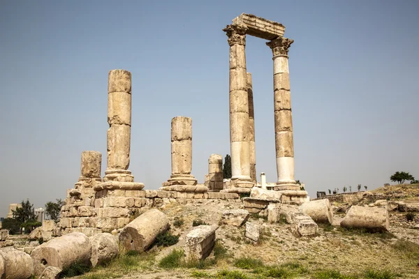 Αρχαίου ναού στην Ακρόπολη στο Αμμάν, Ιορδανία — Φωτογραφία Αρχείου