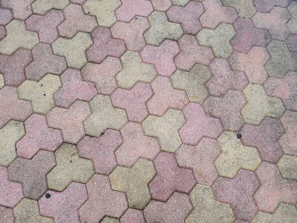 Розовый Серый Дизайн Мозаики Каменной Плитке Земле — стоковое фото