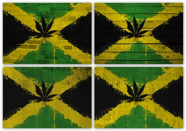 Jamaica vlag collage — Stockfoto