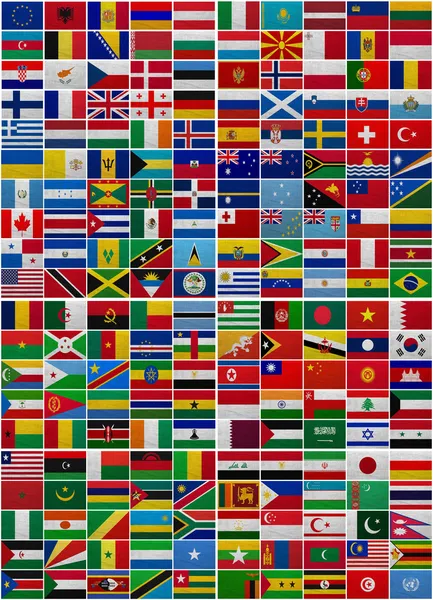 Flaggen aller Länder der Welt — Stockfoto
