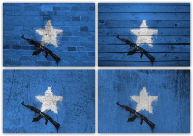 Somali flag collage clipart