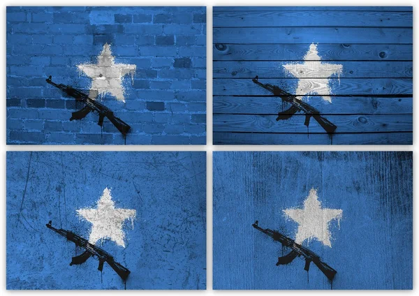 Somali flag collage — Stock Photo, Image