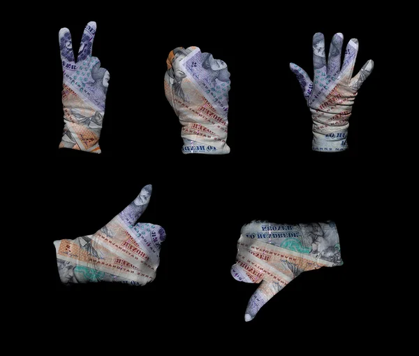 Денежные перчатки Дании — стоковое фото